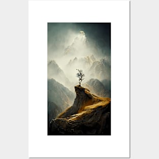 Tree in an empty wasteland Posters and Art